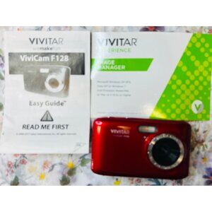 Vivitar ViviCam F128 Digital Camera 3.15mm F3.0 Red